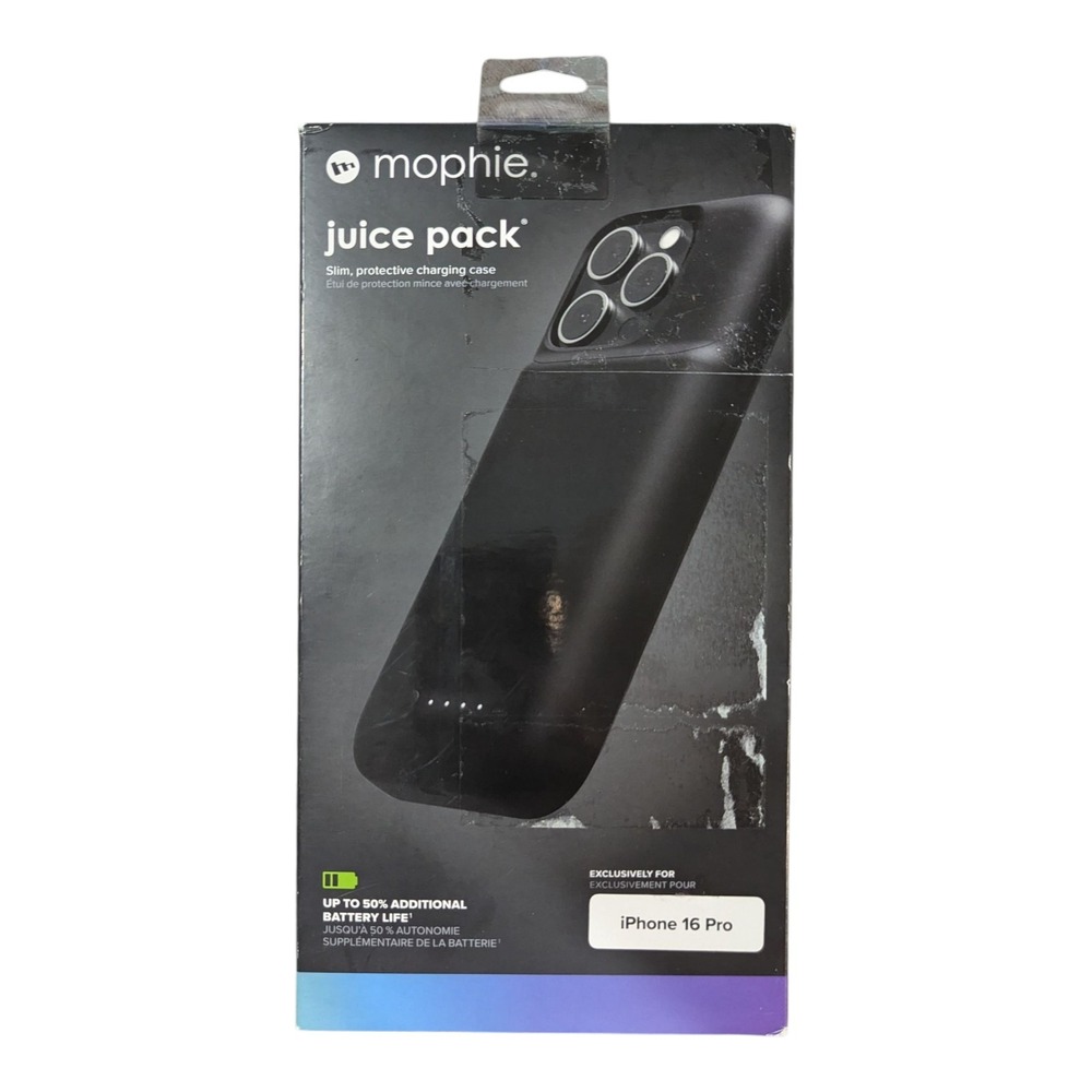 C7-U Mophie Juice Pack Protective Battery Case for iPhone 16 Pro - Black